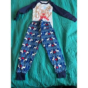 NWOT IF Family Toddler Size 3 years Winter Pajamas 2 Piece Reindeer Joy